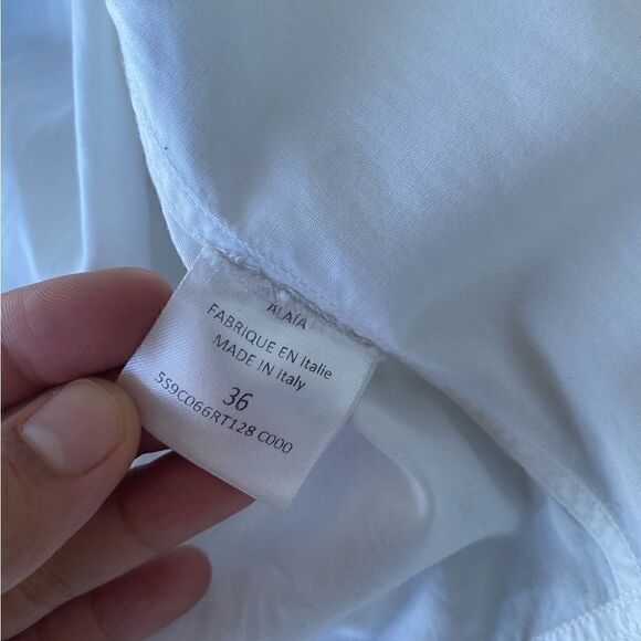 [ALAIA] authentic button down white shirt with eyelet back detail - Picture 5 of 6